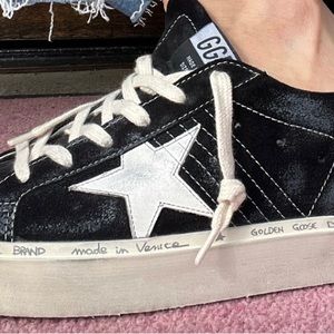 GOLDEN GOOSE Hi Star Low-Top Suede Court Sneakers size 36